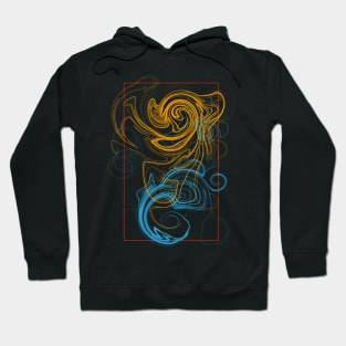 Abstract tangle with rectangle Hoodie